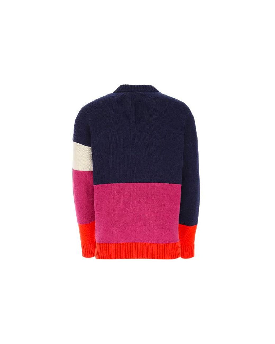 Off-White c/o Virgil Abloh Blue Ss21 Colorblock Logo Round Neck Long Sleeves for men