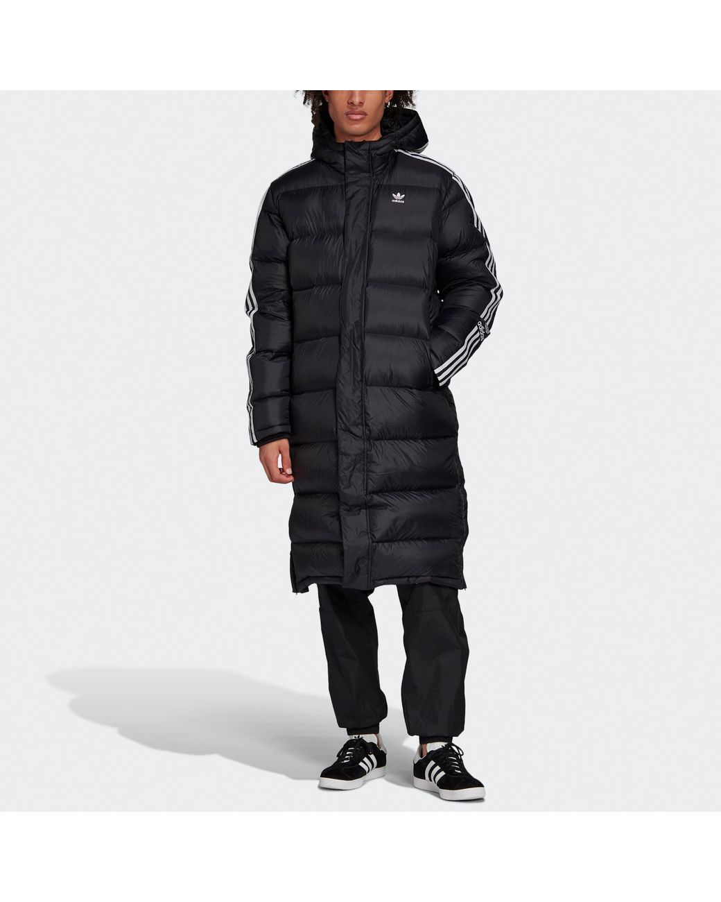 Adidas Black Originals Long Down Jacket Fl0007 for men