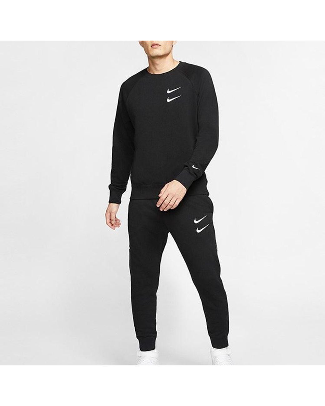 Nike Blue Tee Embroidered Round Neck Pullover for men