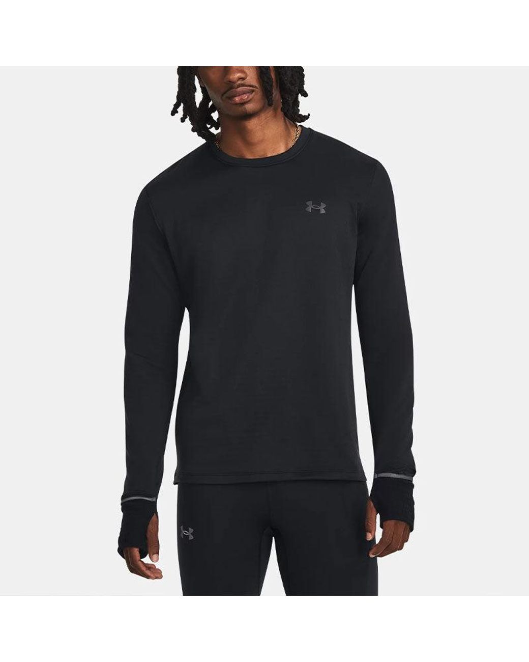 Under Armour Black Qualifier Long Sleeve T-Shirt for men