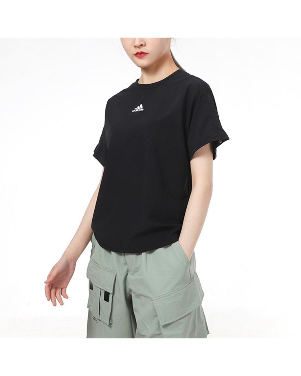 Adidas Black (Wmns) Tech Woven T-Shirt
