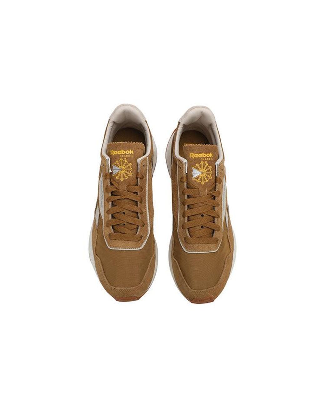 Reebok Brown Classic Leather Running Shoes for men