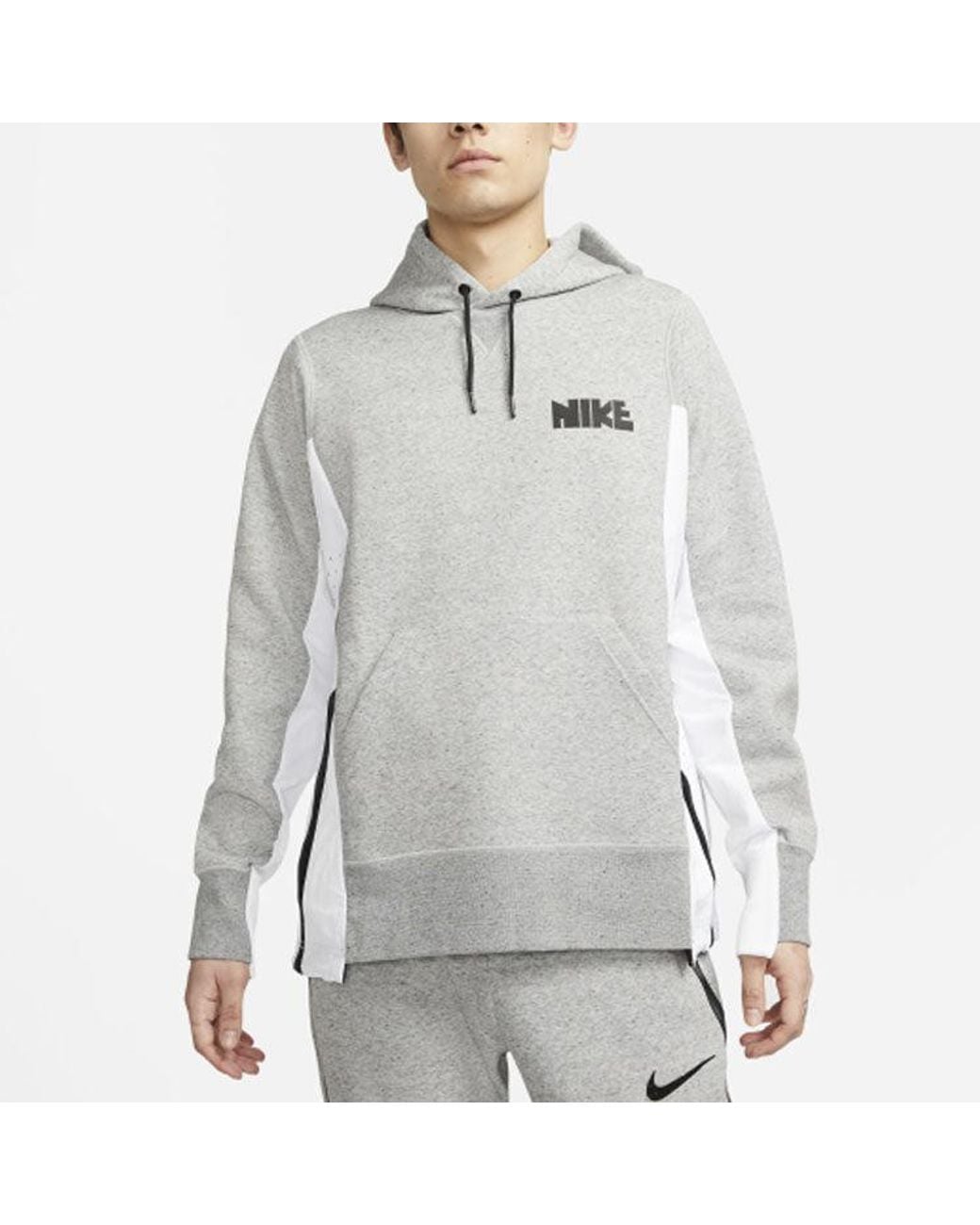 Nike Gray X Sacai Logo Hoodie Asia Sizing for men