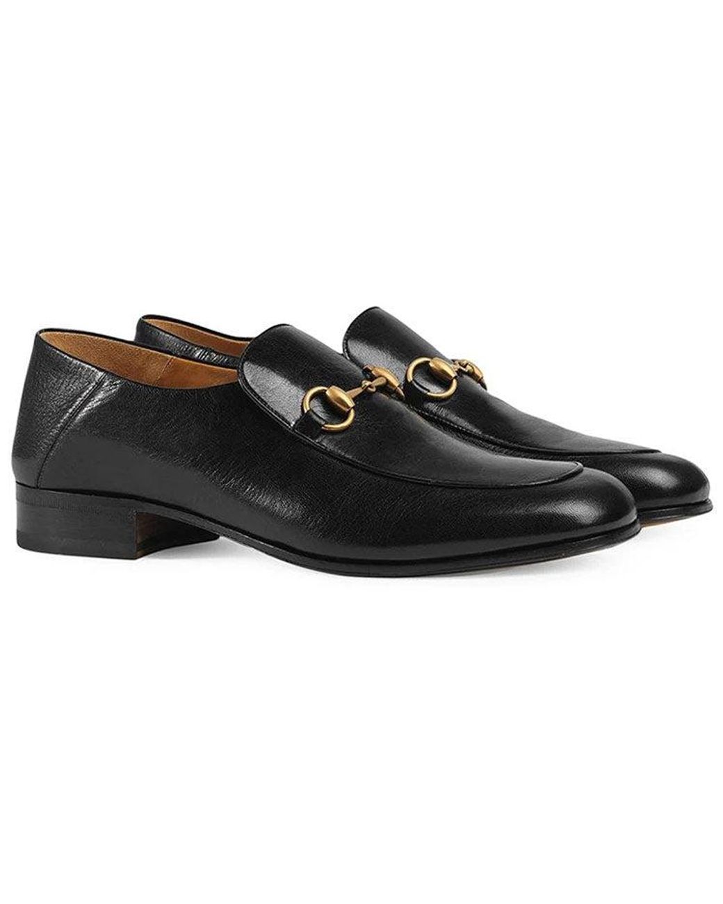 Gucci Black Horsebit Slip On Loafer -Tone Leather' for men