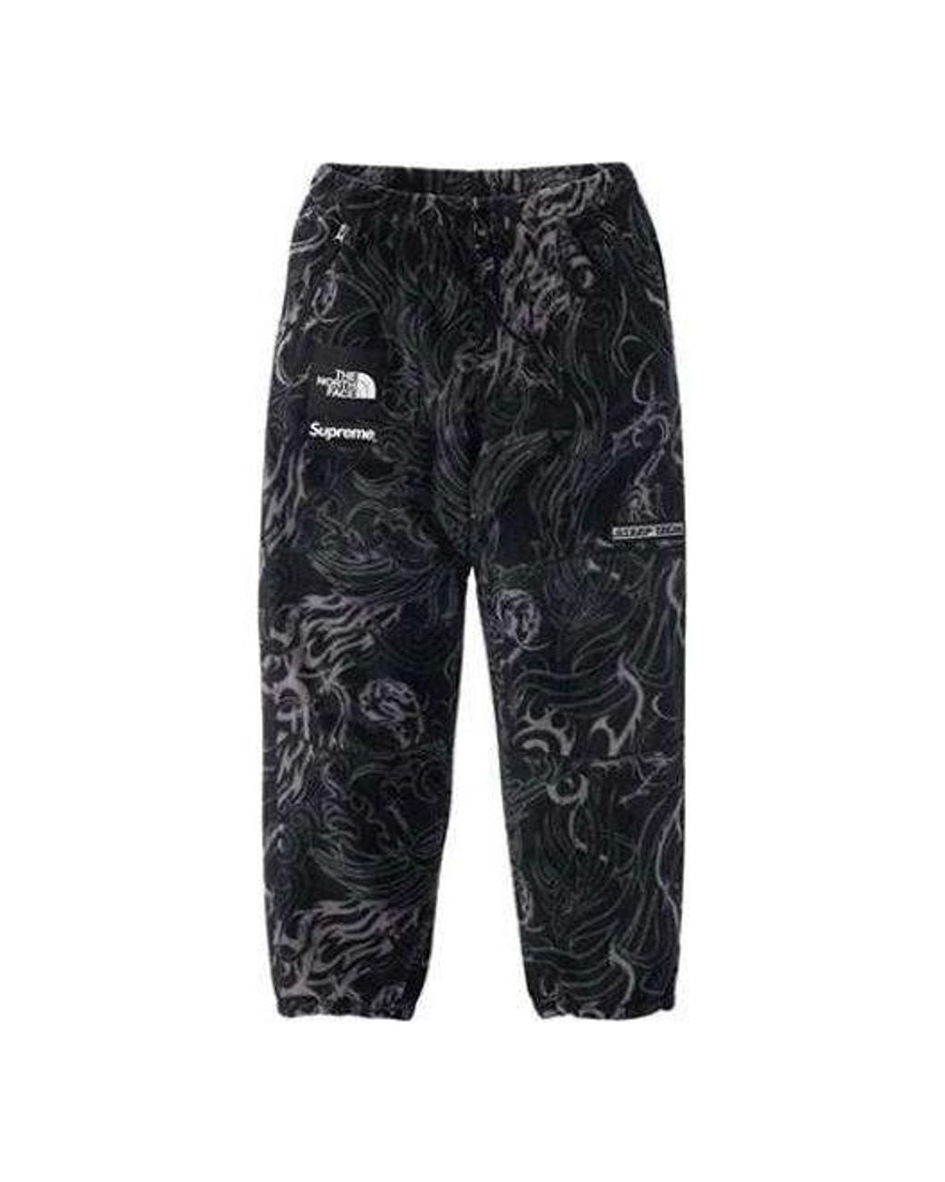 Supreme Black X The North Face Step Tech Fleece Pants for men