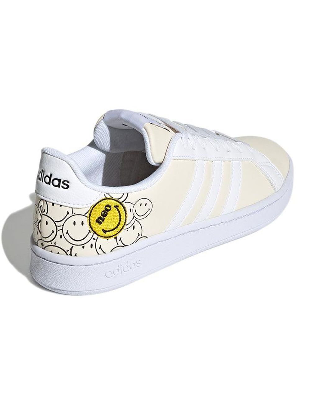 Adidas White (Wmns) Neo X Smiley Grand Court 'Cream'