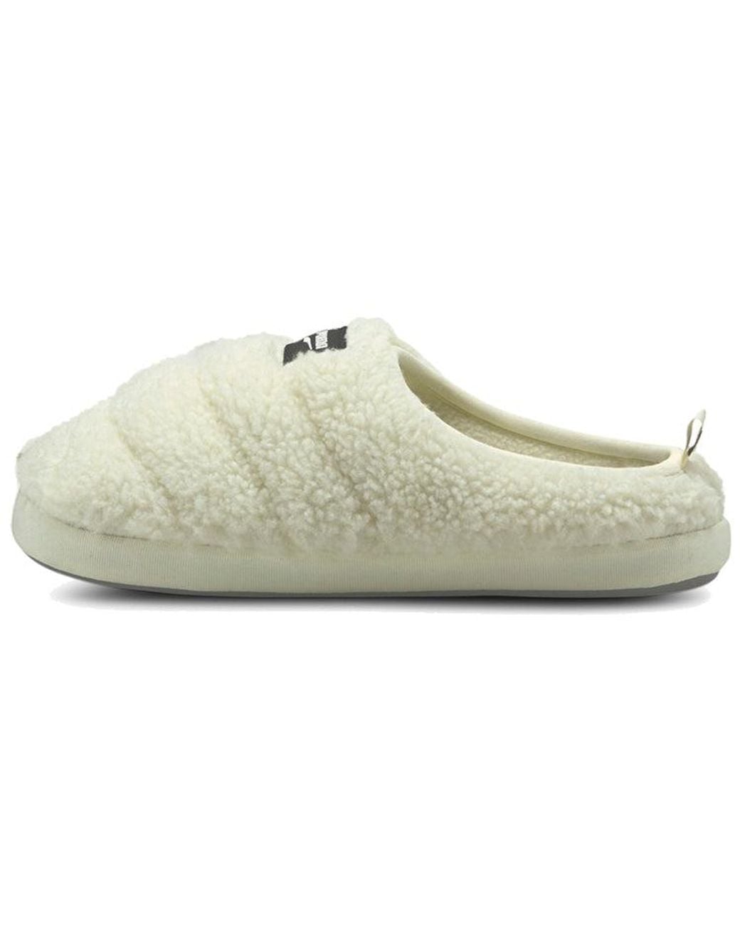 PUMA White Scuff Sherpa Slippers 'Whisper' for men