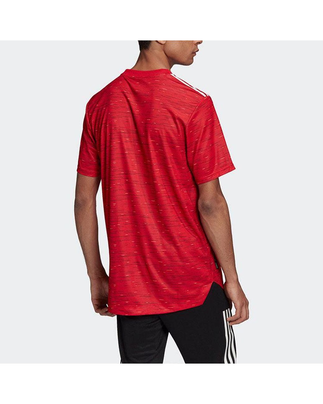 Adidas Red Au Player Edition 20-21 Season Manchester United Home Sports Jersey for men