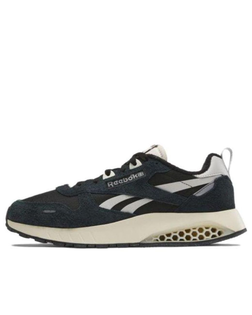 Reebok Black Classic Leather Hexalite Shoes 'Core' for men