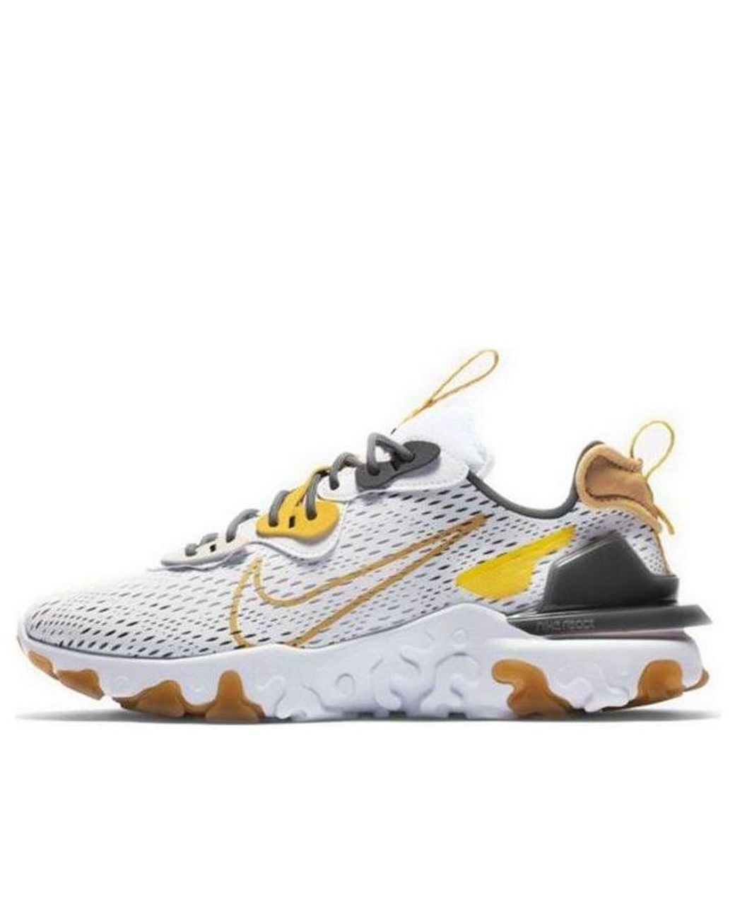 nike react white and yellow