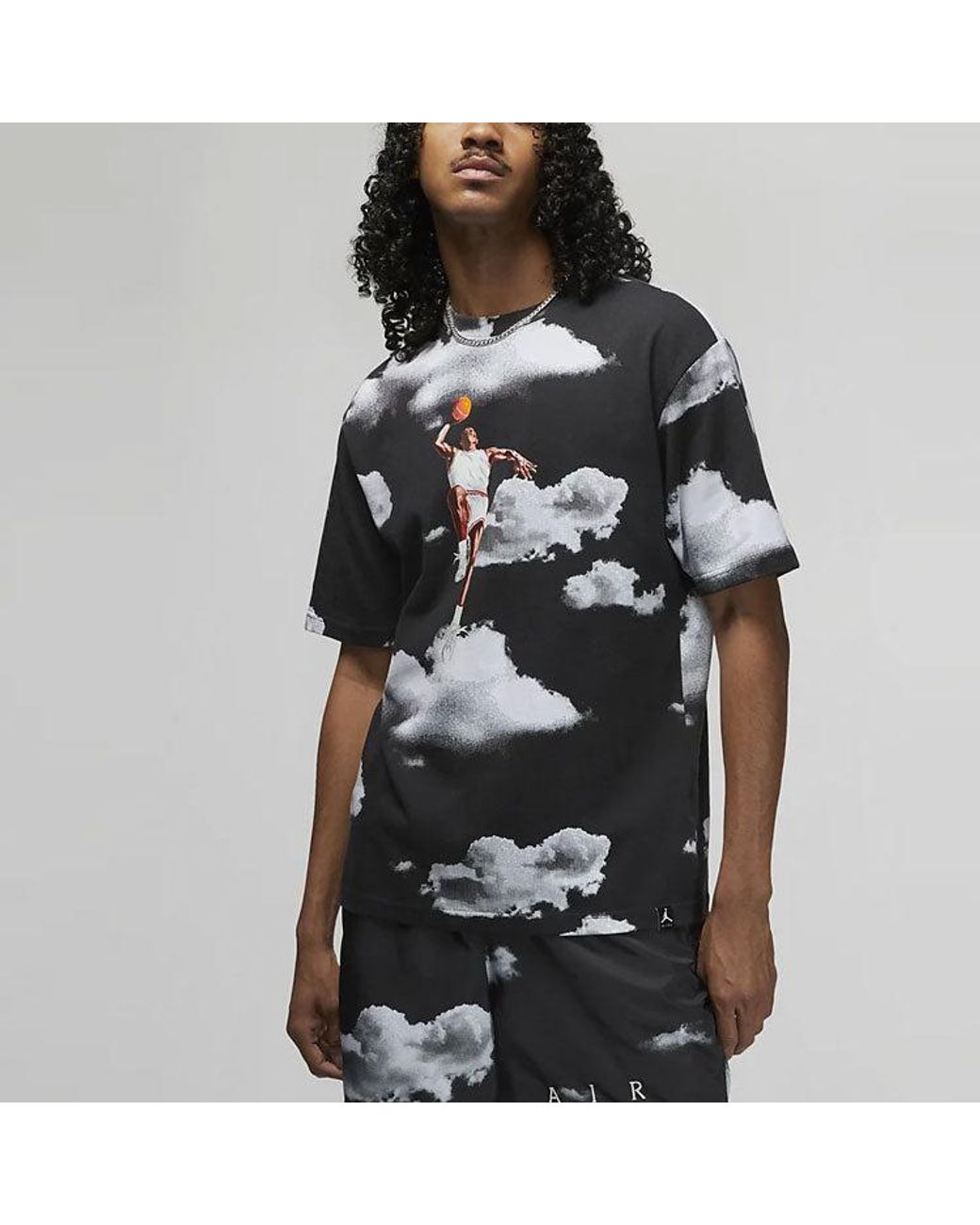 Nike Black Casual Printing Round Neck Pullover Short Sleeve T-Shirt for men