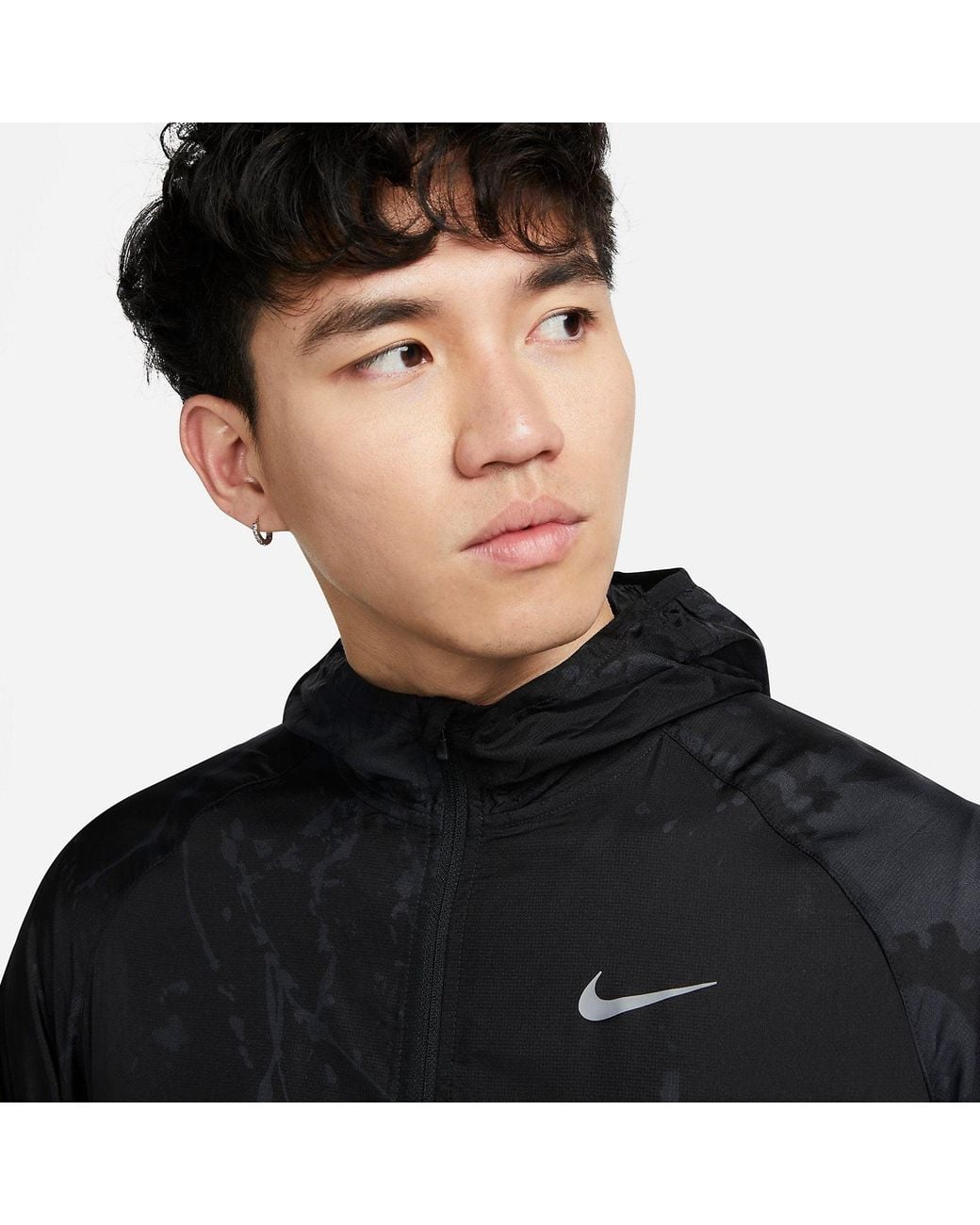 Nike Black Repel Run Division Running Jacket for men