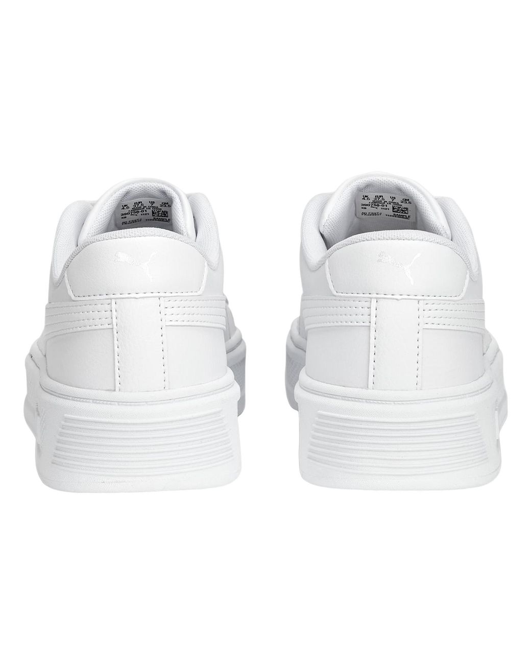 PUMA White Smash Platform V3 Sneakers