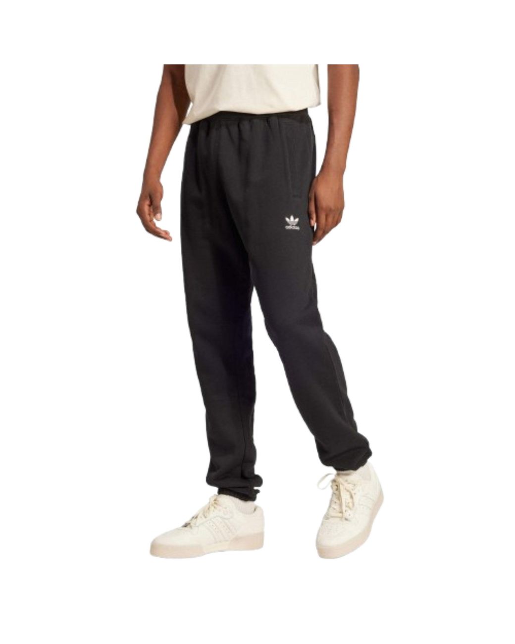 Adidas Gray Trefoil Essentials French Terry Pants for men