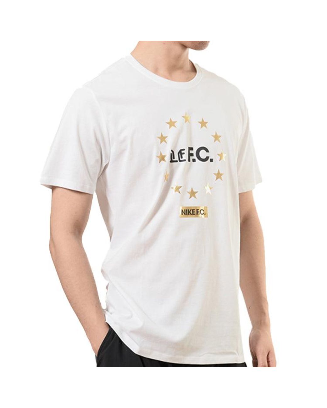 Nike White Alphabet Printing Sports Round Neck Pullover Short Sleeve T-Shirt for men
