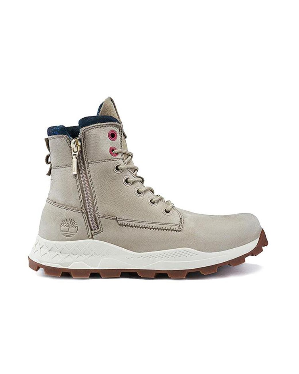 Timberland Gray Brooklyn Side Zip Wide Fit Boots Nubuck' for men