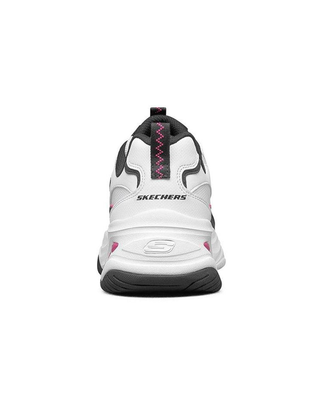 Skechers White (Wmns) D'Lites 4.0 Low Running Shoes Gs