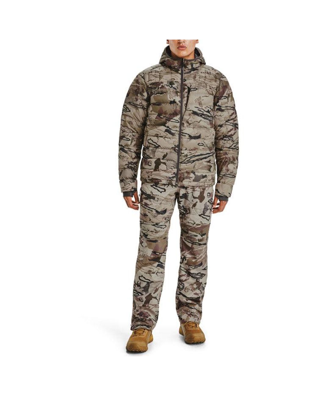 Under Armour Gray Storm Ridge Reaper Down Hooded Jacket 'Barren Camo' for men