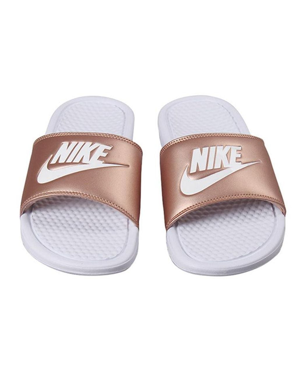 Nike Brown (Wmns) Benassi Jdi 'Metallic Bronze'
