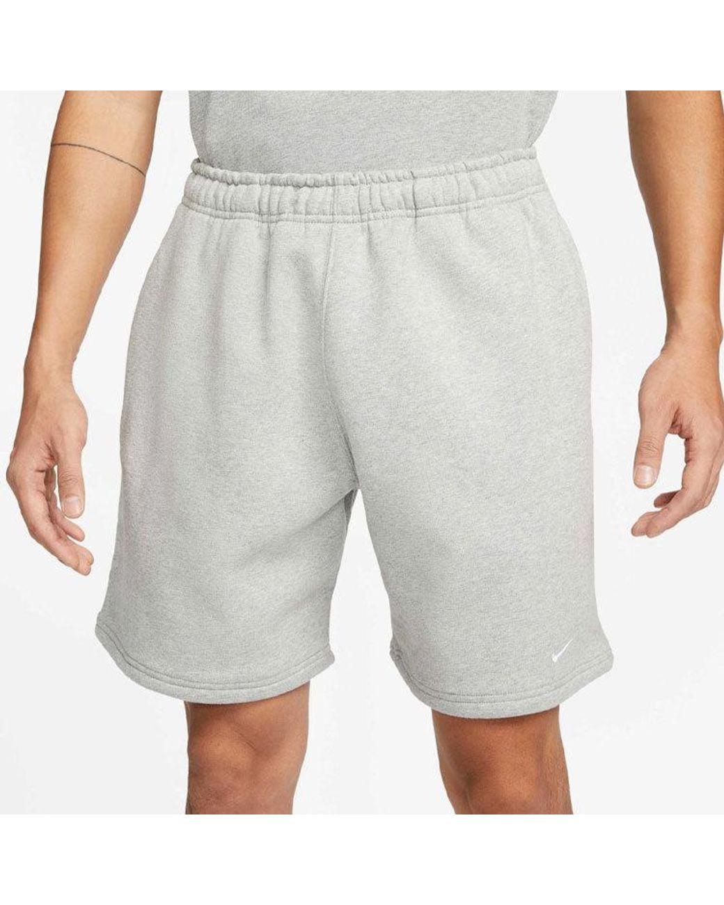 Nike Gray Solid Color Logo Straight Loose Casual Shorts