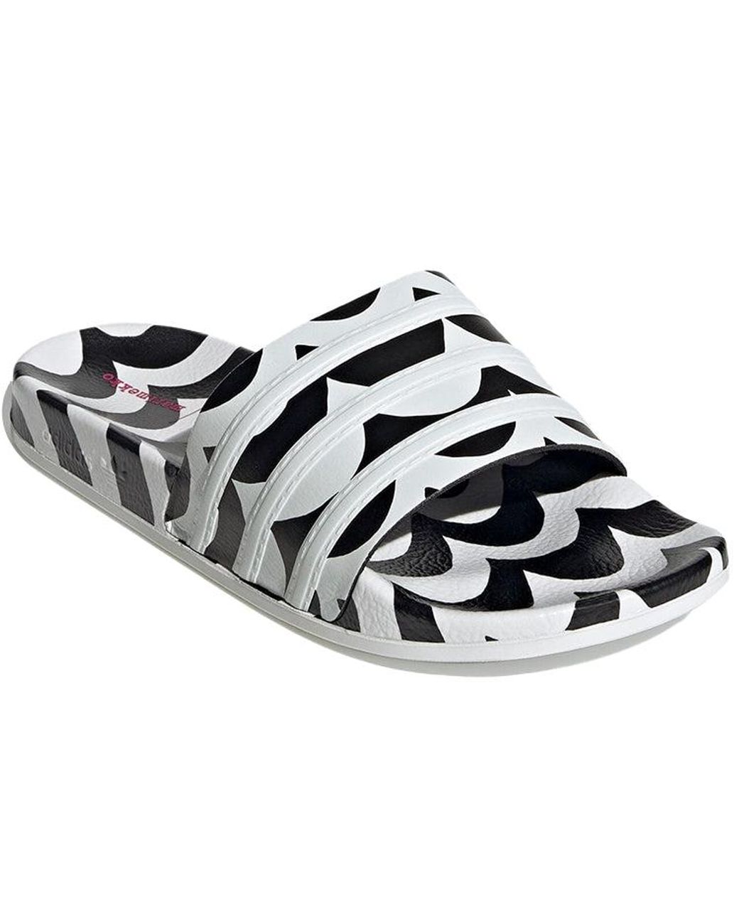 Adidas Black (Wmns) Marimekko X Adilette Slide 'Laine Wave'