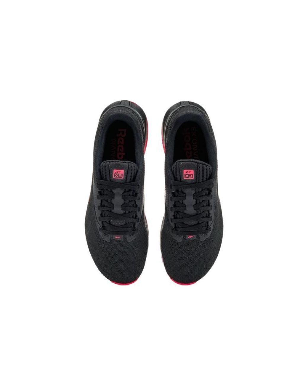 Reebok Black Nano X3 Neon Cherry' for men
