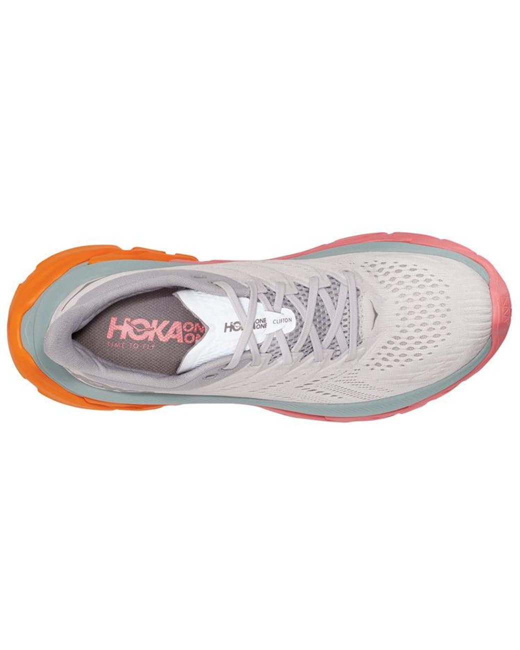 Hoka One One White Clifton Edge 'Nimbus Cloud Lunar Rock' for men