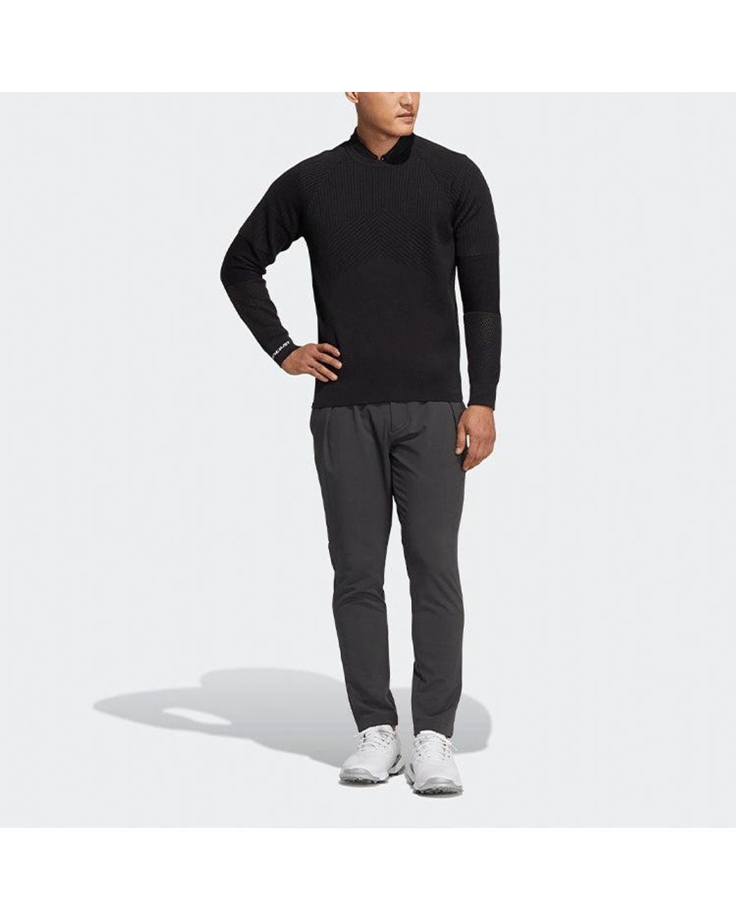 Adidas Blue Golf Sports Pullover Long Sleeves Knitwear for men