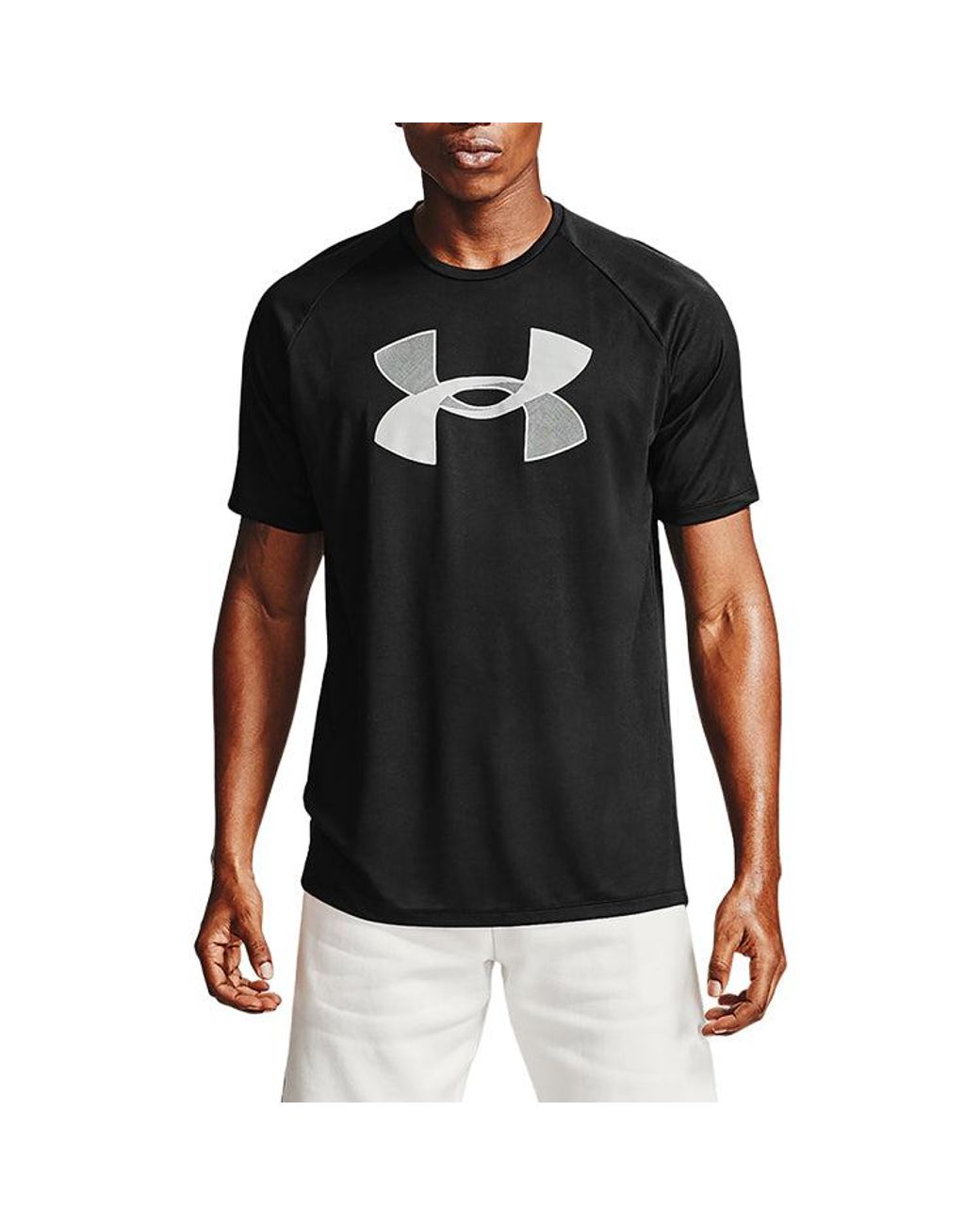 Under Armour Black Big Logo Tech Short Sleeve T-Shirt for men