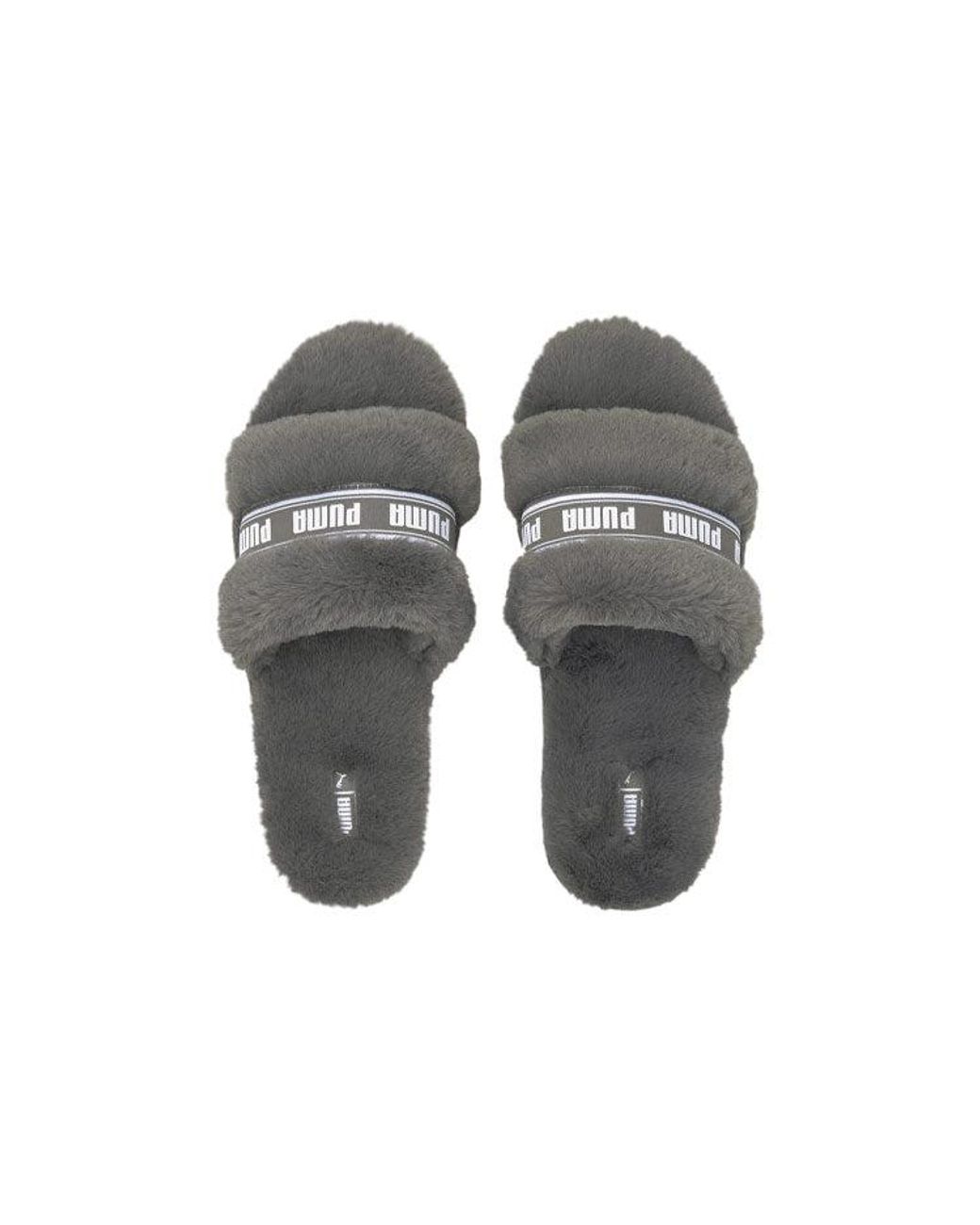 PUMA Gray (Wmns) Fluff Slide 'Charcoal'