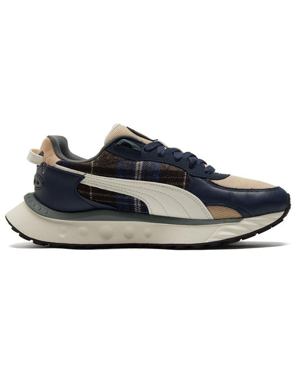 PUMA Blue Wild Rider Flannel Cream' for men