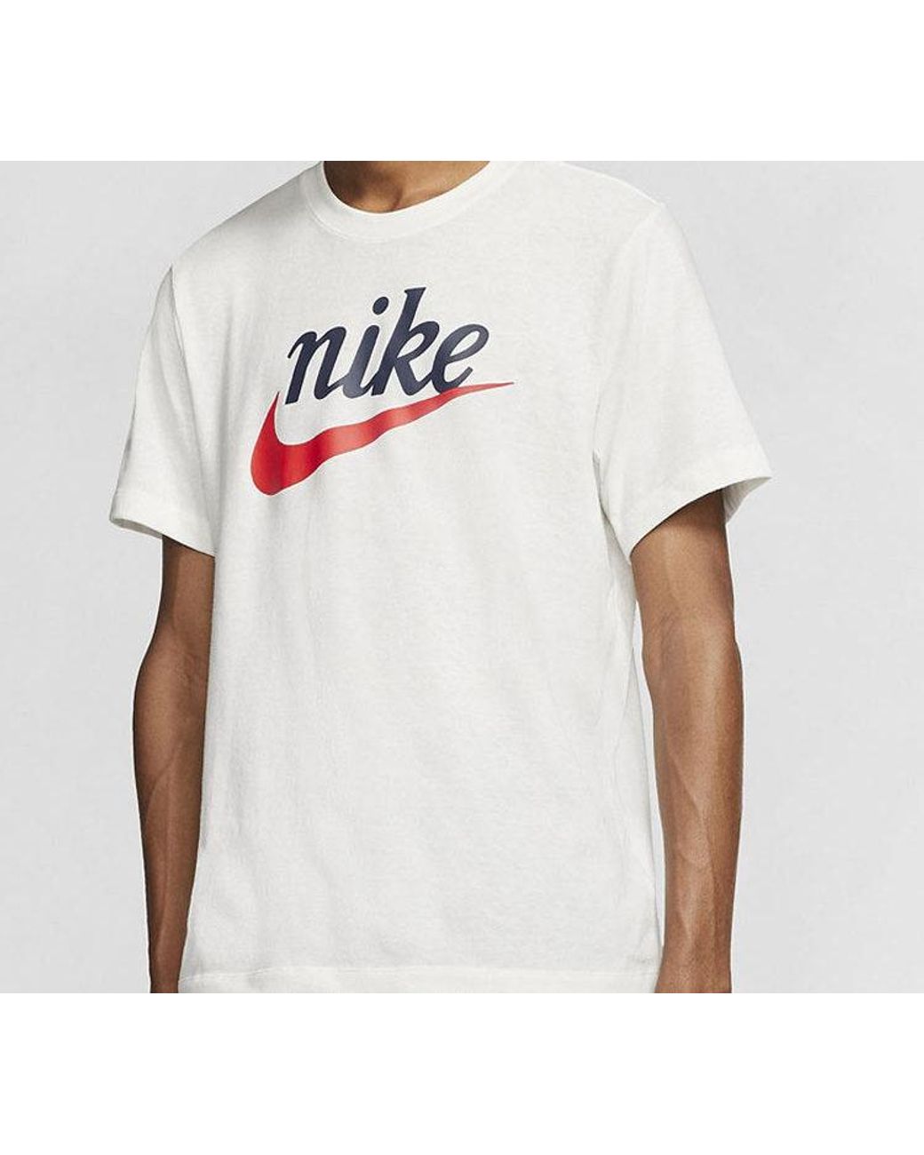 Nike White Sportswear Large Short Sleeve T-Shirt for men