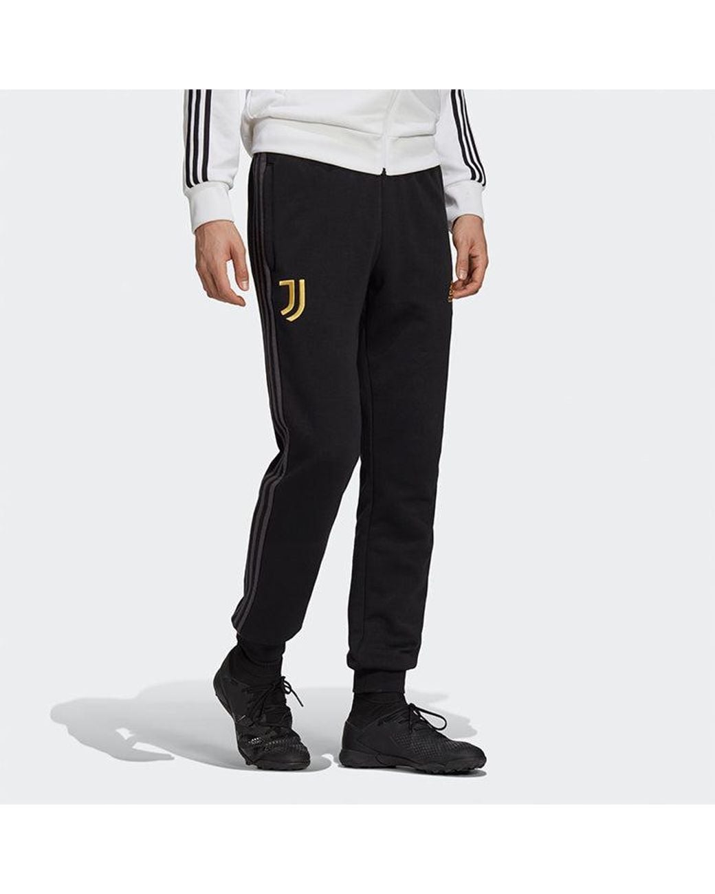 Adidas Black Juve 3S Swt Pnt Juventus Soccer/Football Sports Long Pants for men