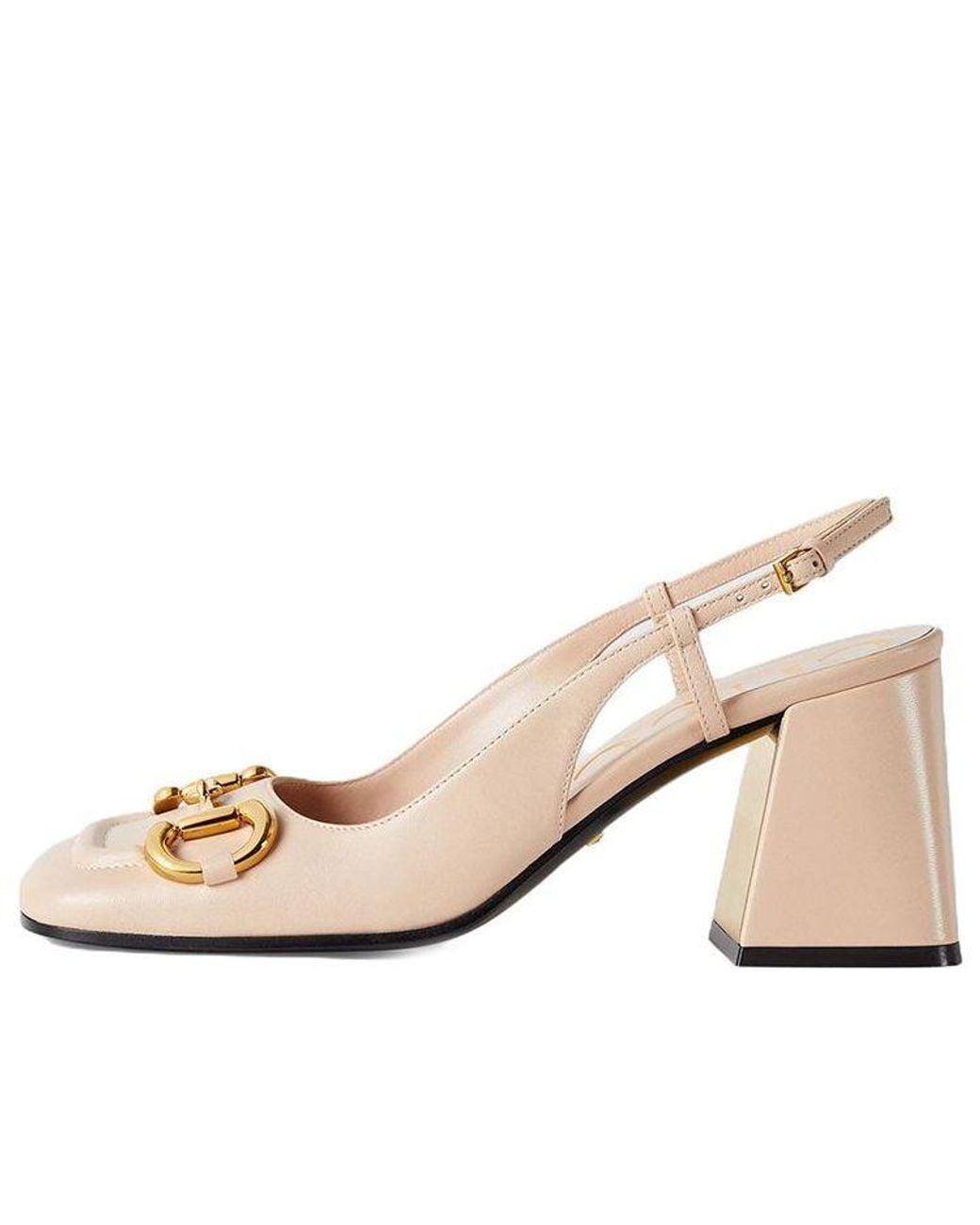 Gucci Natural (Wmns) Horsebit Mid Heel Slingback 'Neutral'