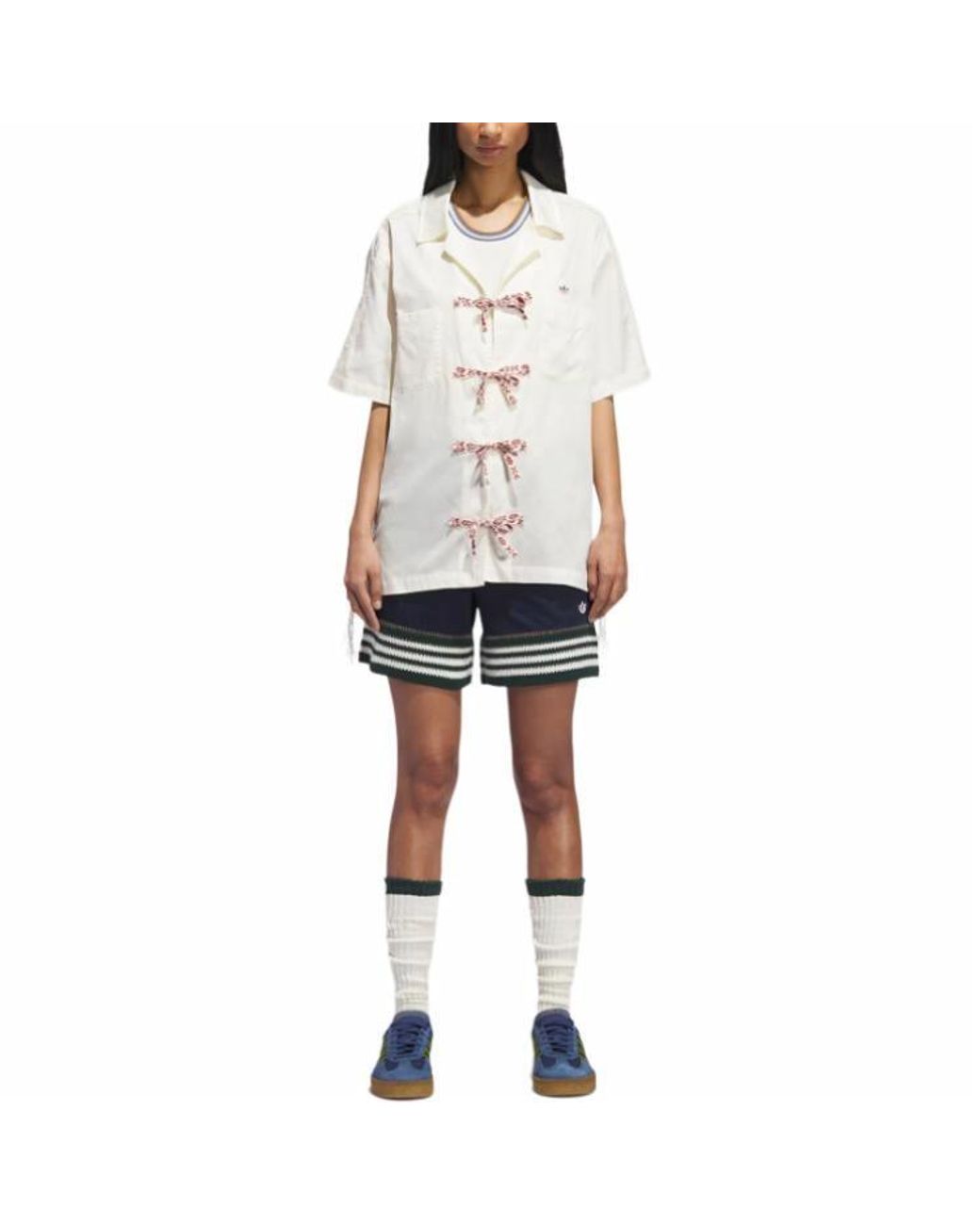 Adidas Natural X Clot Bowling Shirt 'Cream' for men