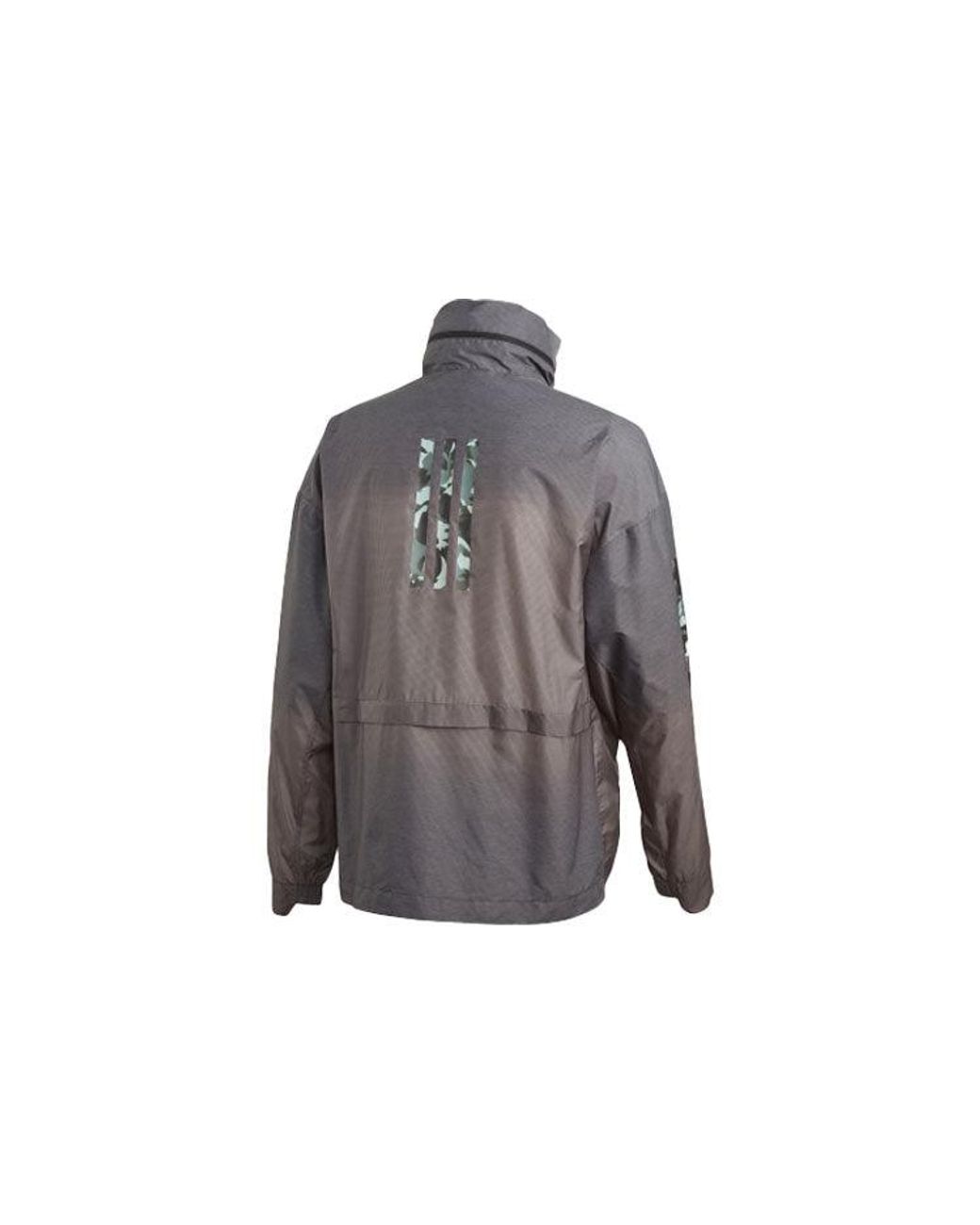 Adidas Gray Windproof Waterproof Casual Sports Hooded Jacket for men