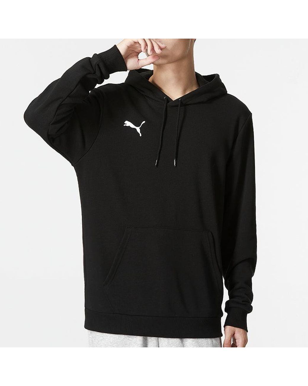 PUMA Black Team Goal 23 Casual Hoodie for men