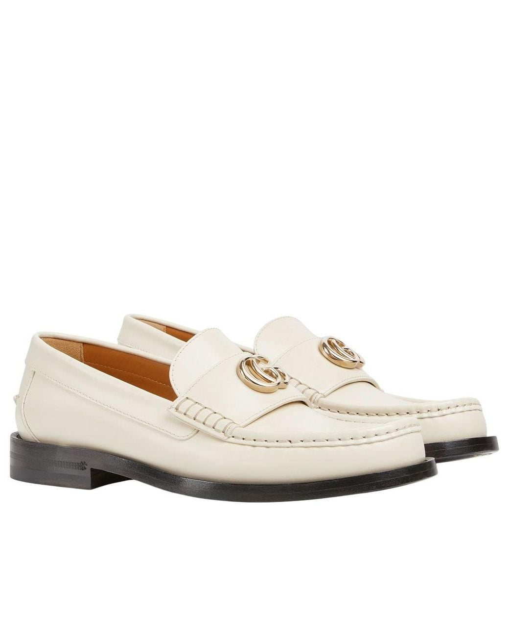 Gucci White (Wmns) Double G Loafers