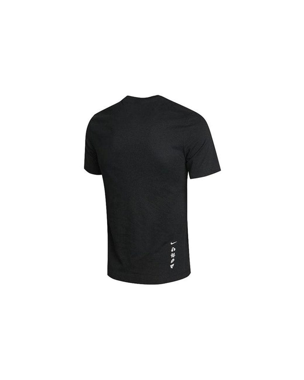 Nike Black M Nk Graphic Ss Tee Large Alphabet Printing Sports Short Sleeve for men