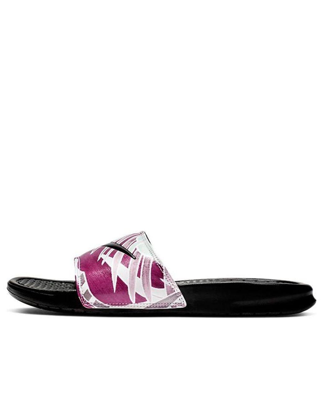 Nike Black (Wmns) Benassi Jdi Print Active Fuchsia'