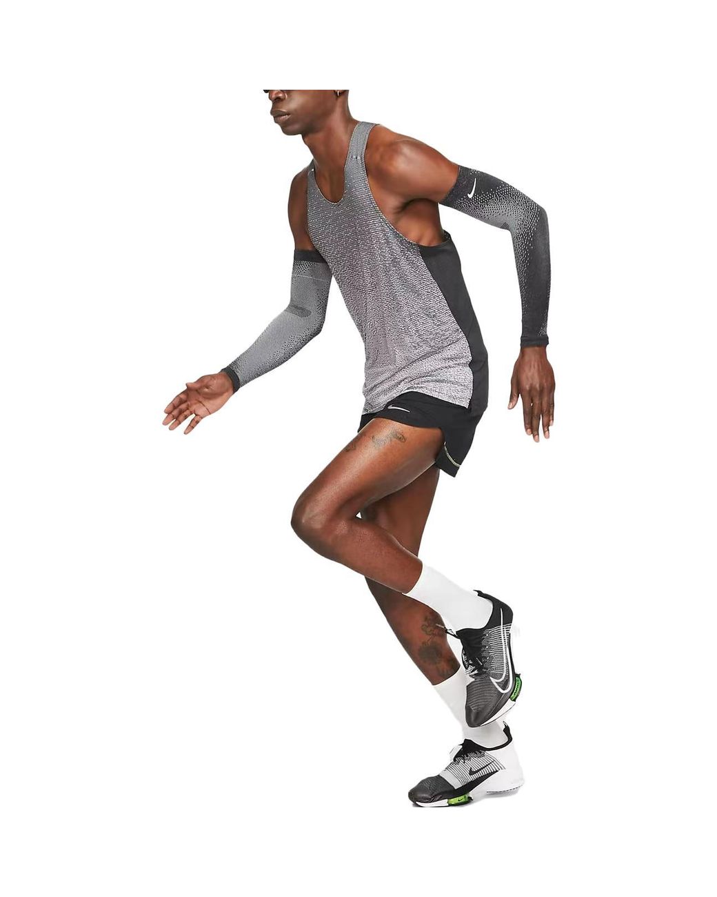 Nike Gray Running Run Division Pinnacle Tank for men