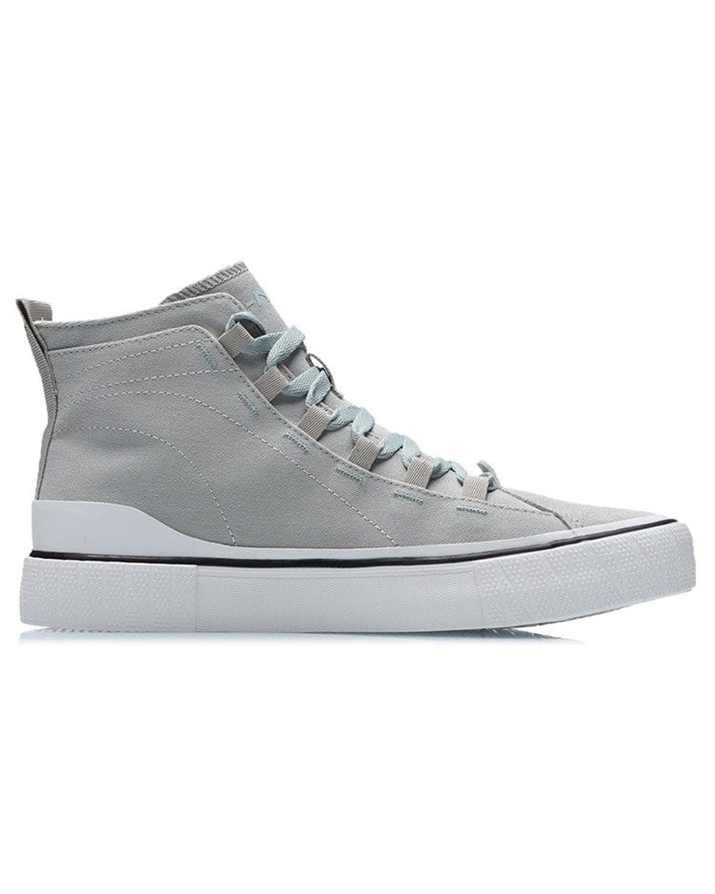 Li-ning Gray Canvas High Top Shoes for men