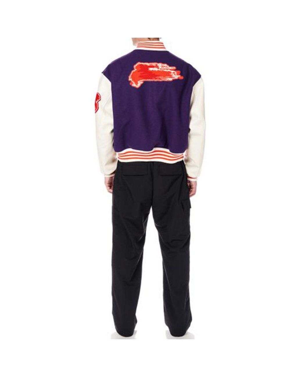 Adidas Purple Y-3 Letterman Jacket