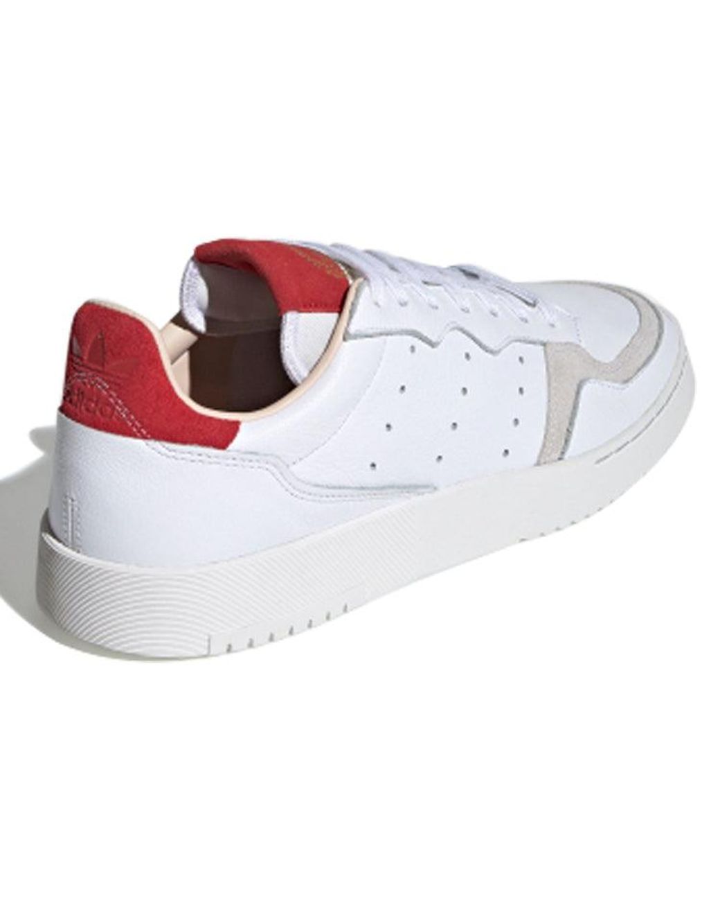 Adidas White Supercourt Scarlet' for men