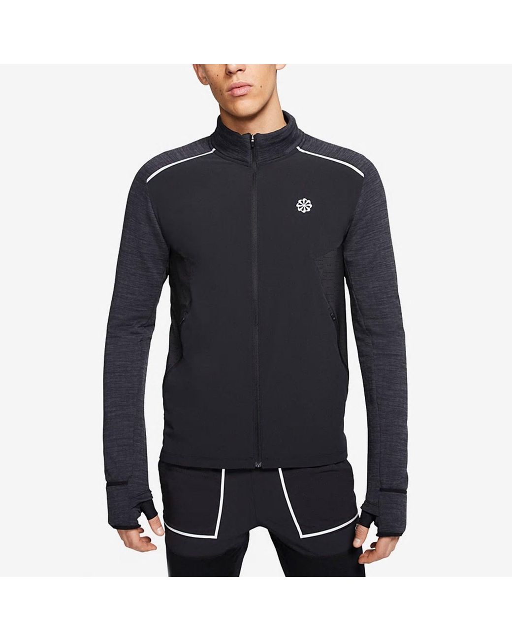 Nike Blue Sphere Basketball Sports Splicing Breathable Stand Collar Jacket for men