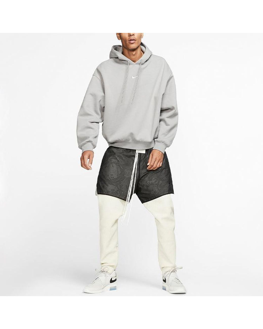 Nike Gray X Fear Of God Crossover Fleece Stay Warm Pullover for men