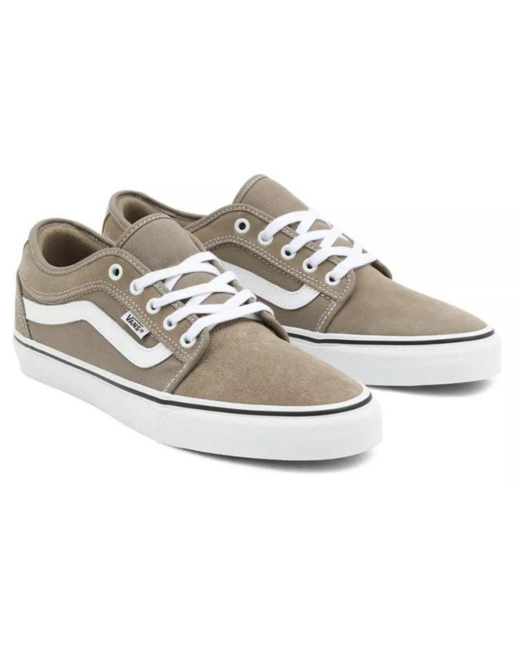 Vans White Chukka Low Sidestripe Sneakers for men