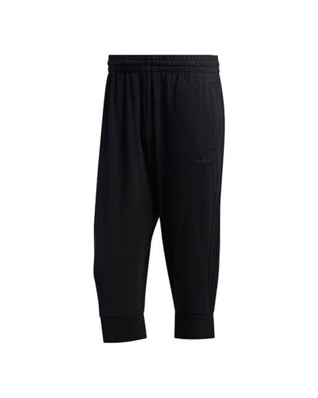 Adidas Black M E Lwft 34 Pnt Knit Sports Pants for men
