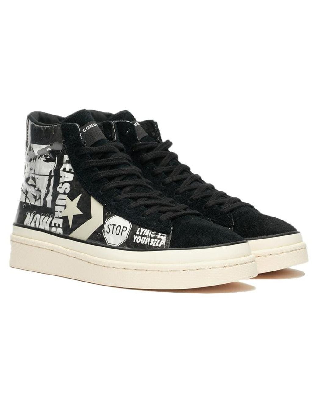 Converse Black Pleasures X Pro Leather 'Pleasures Now' for men
