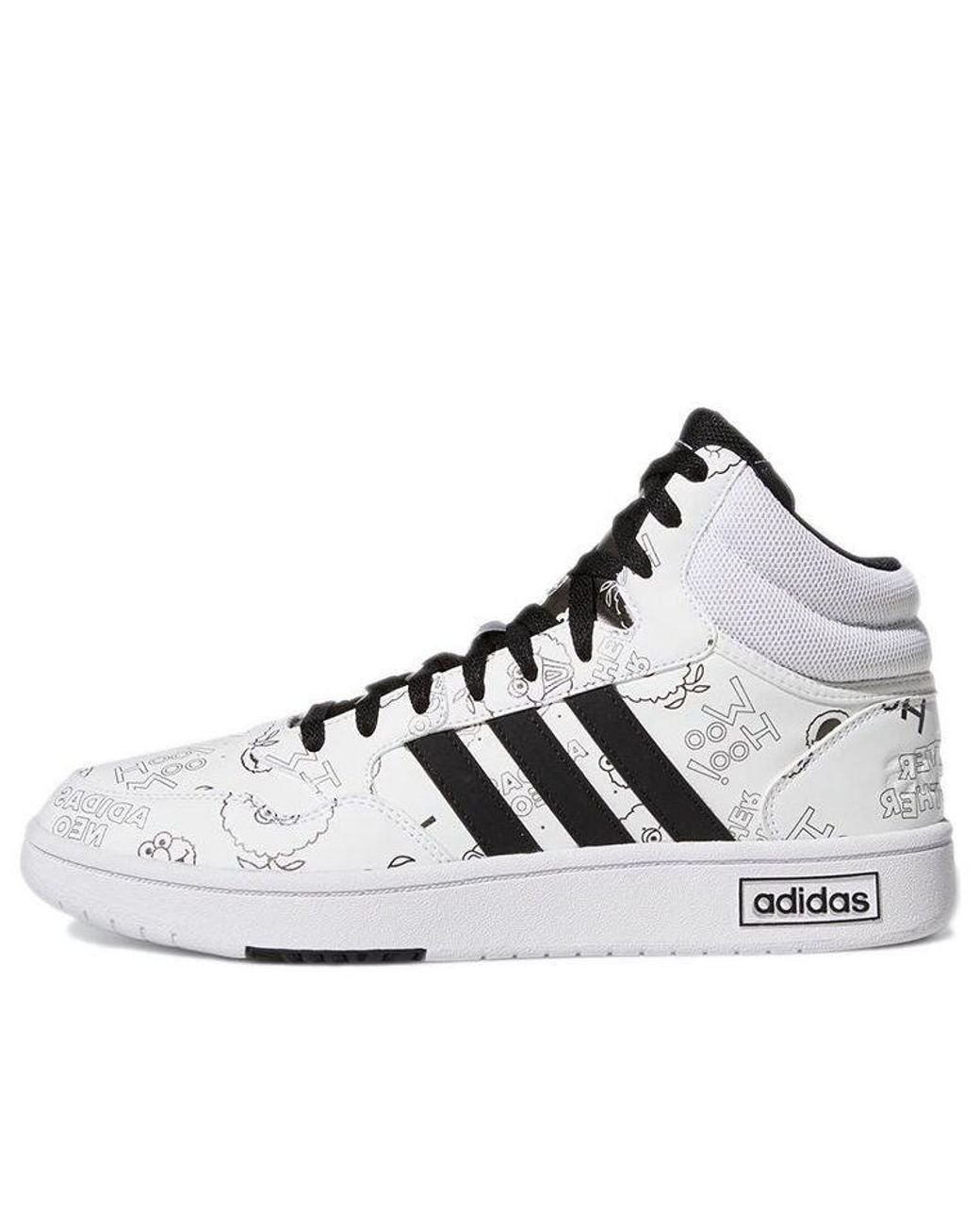 Adidas Neo Hoops 3.0 Mid 'white Black' for Men | Lyst